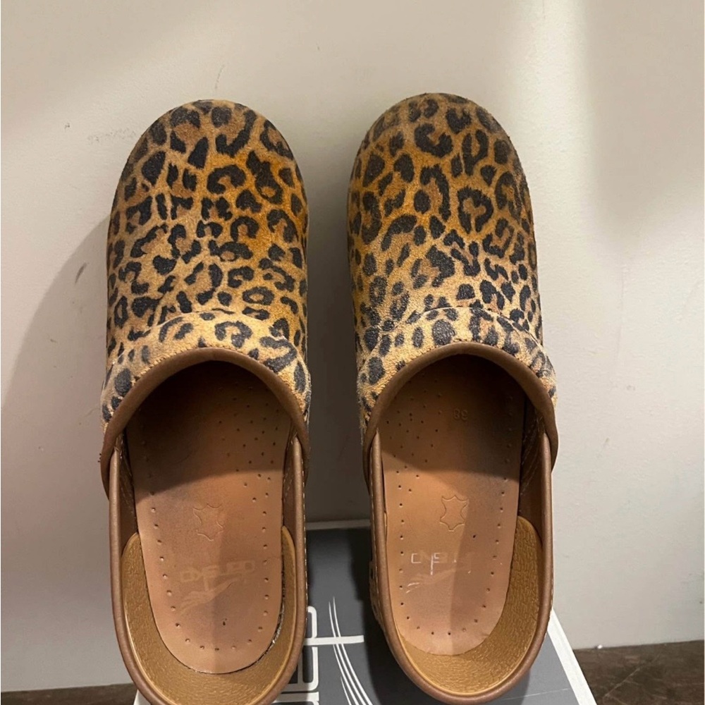 Leopard Print Danksko Clogs - image 3